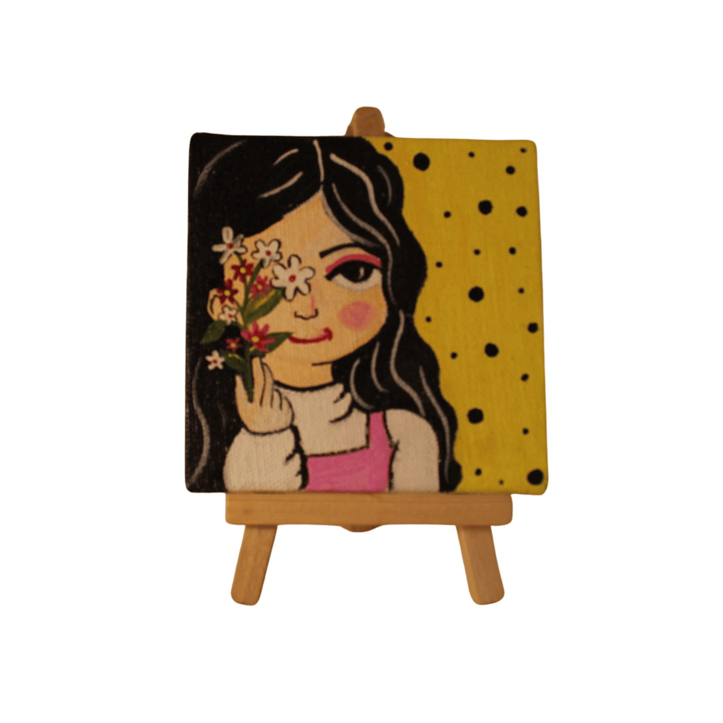 Pine Glow – Signature Cute Girl Hand-Painted Table Lamp