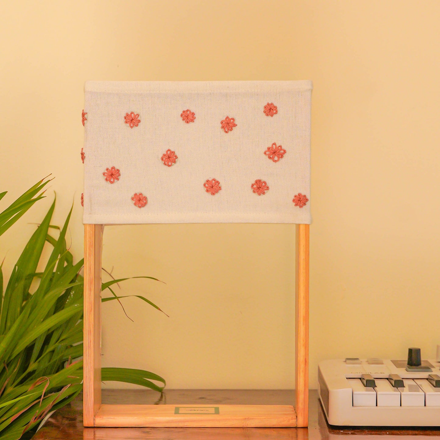 Pine Glow Say Yes Lamp – Hand-Painted Proposal-Themed Wooden Table Lamp