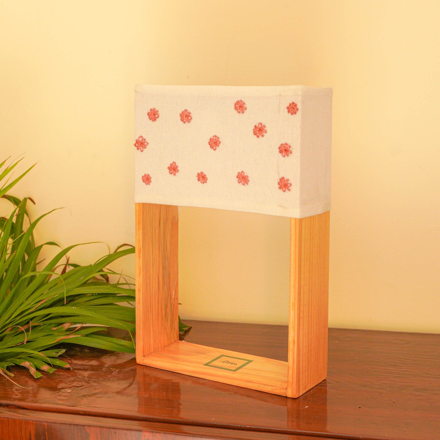 Pine Glow Say Yes Lamp – Hand-Painted Proposal-Themed Wooden Table Lamp