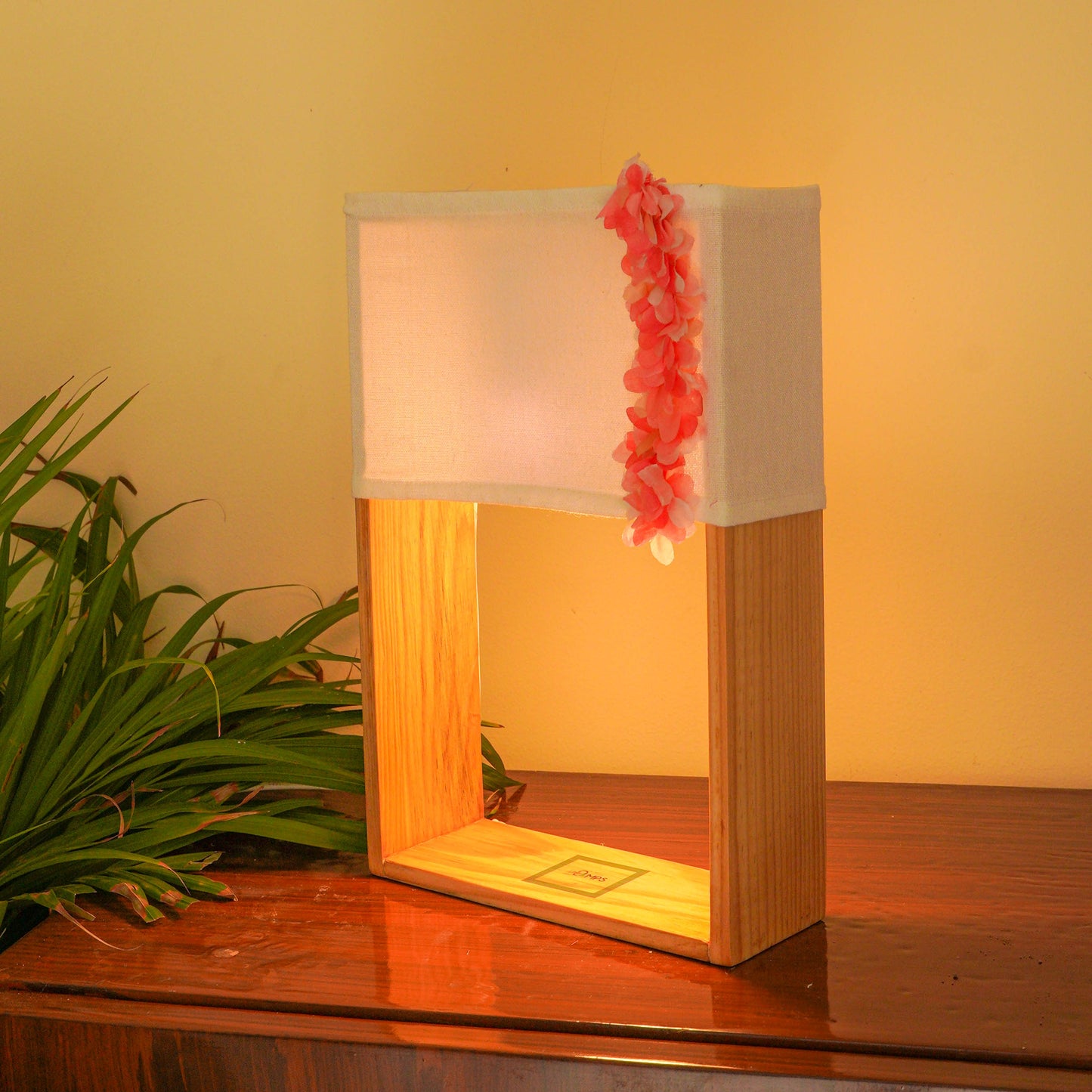 Pine Glow Forever Love Lamp – Handmade Wooden Lamp with Be Mine Artwork