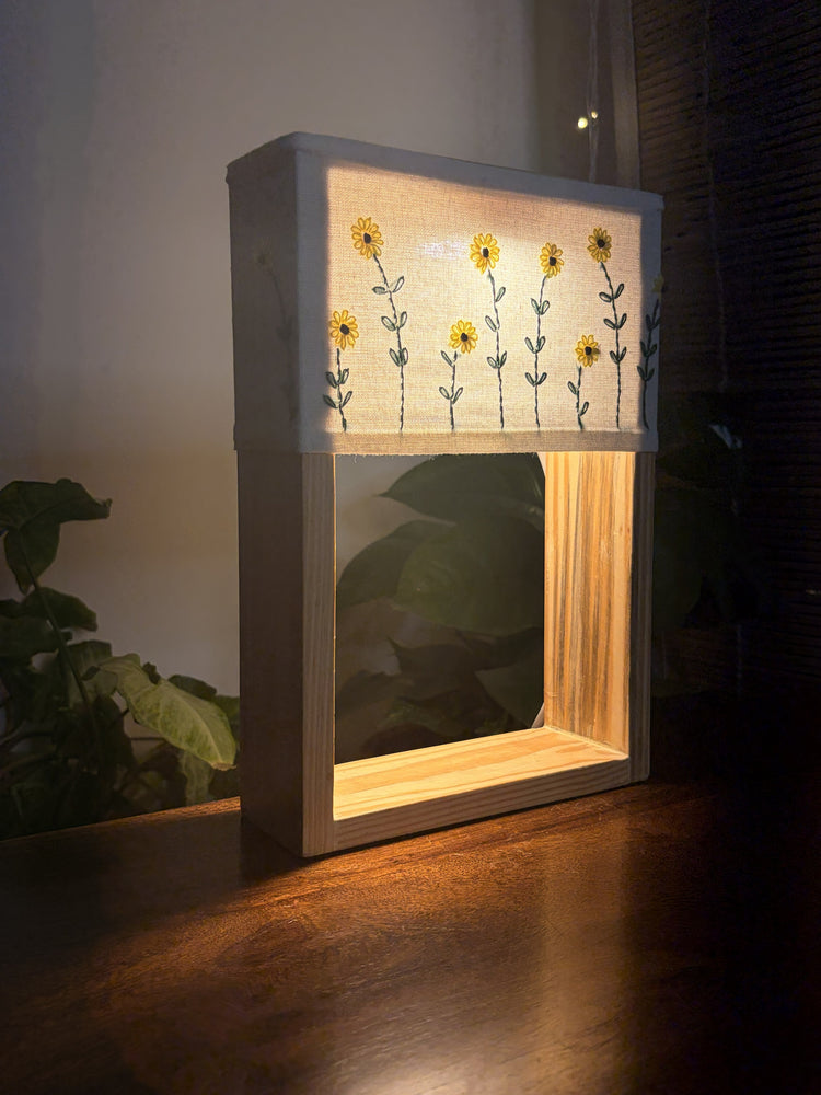 Hand-embroidered lamps