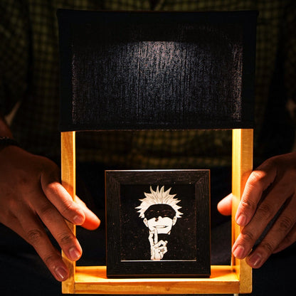 Shadow & Light – Black Cotton Lamp with Photo Frame