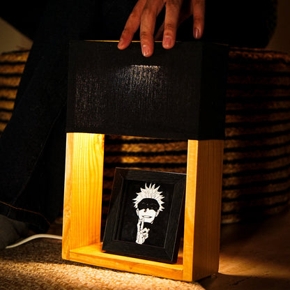 Shadow & Light – Black Cotton Lamp with Photo Frame