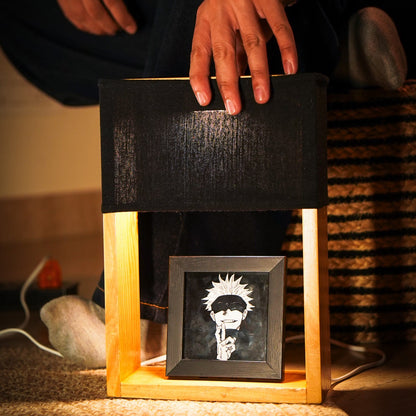 Shadow & Light – Black Cotton Lamp with Photo Frame