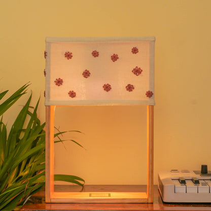 Pine Glow Say Yes Lamp – Hand-Painted Proposal-Themed Wooden Table Lamp