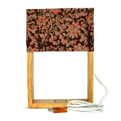 Pine Glow | Kesar Bagh – Kalamkari Block Print Table Lamp