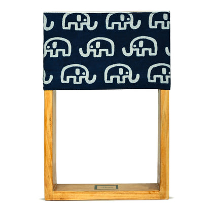 Indigo Elephant Block Print Table Lamp