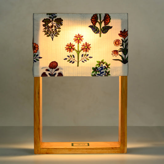 Vanya Bloom Block Print Table Lamp