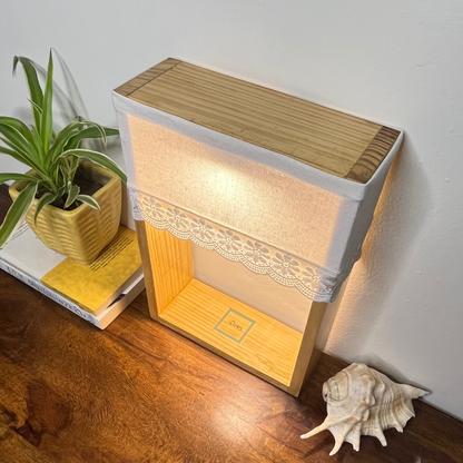 Pine Glow Ivory Lace Glow Lamp