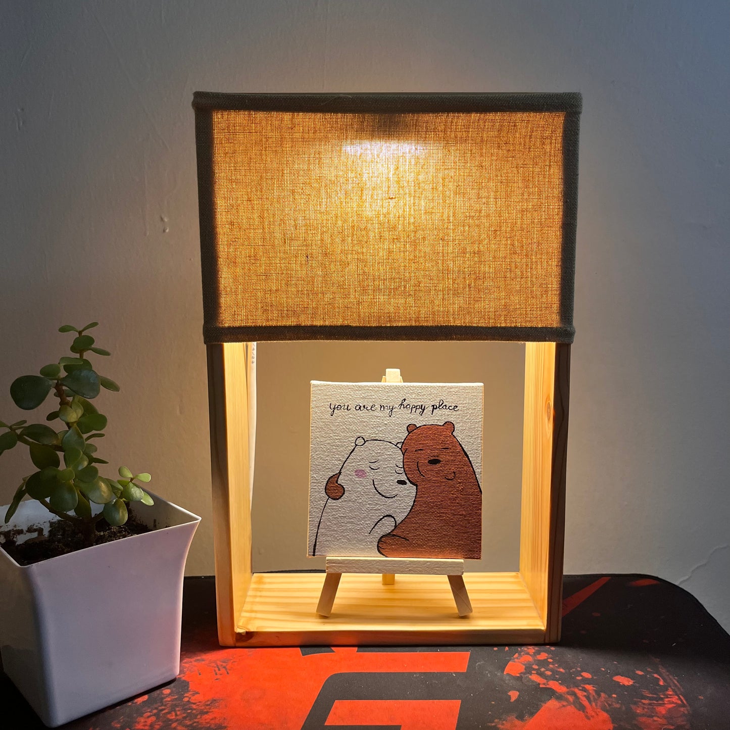 Bear Hug Collection Combo | Valentine's Day Special | Little Lamp + Artwork + 3 Lamp Shades