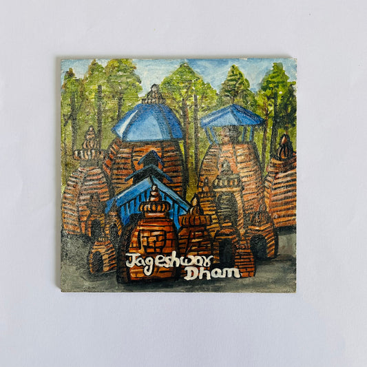 Eternal Temples of Jageshwar -  A hand-painted artwork