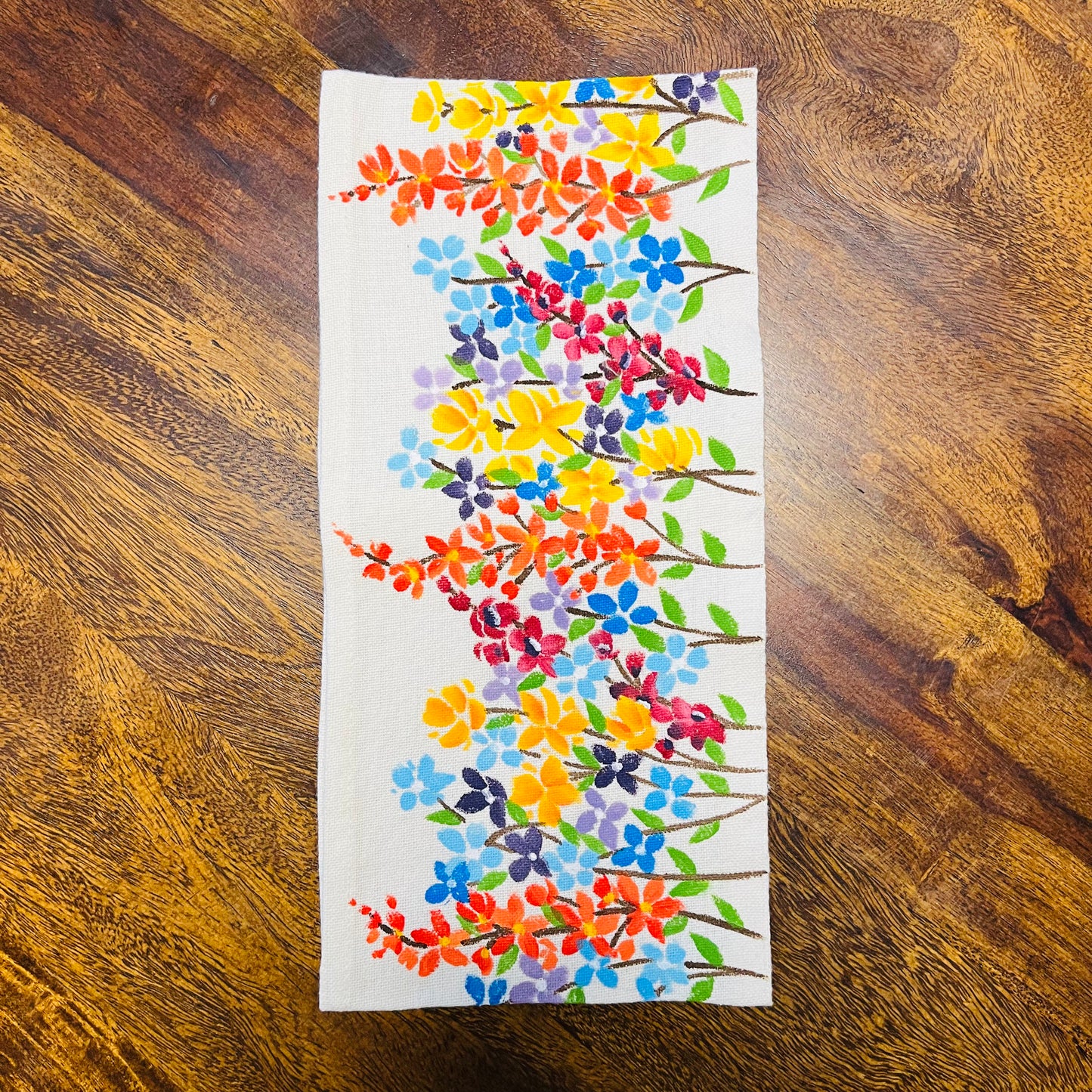 Wildflower Row – Hand-Painted Floral Lamp