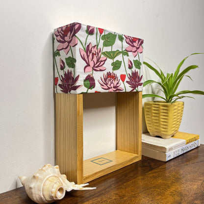 Pine Glow Gulnaar Bloom Table Lamp – Jaipur Block Print Cotton Lampshade