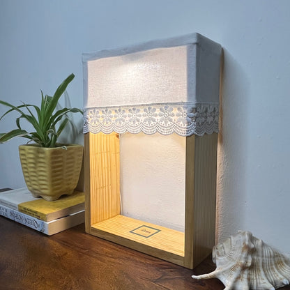 Pine Glow Ivory Lace Glow Lamp