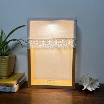 Pine Glow Ivory Lace Glow Lamp